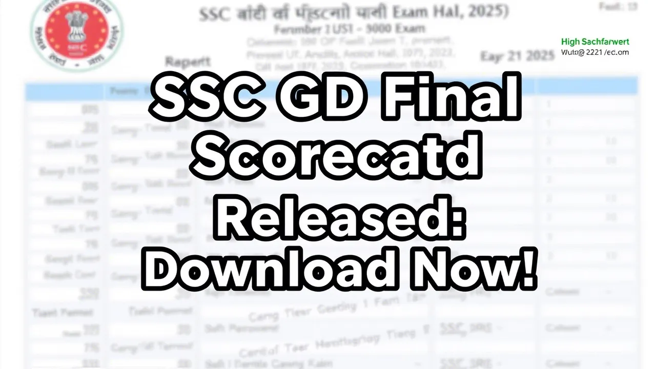 SSC GD Final Scorecard 2025 Release